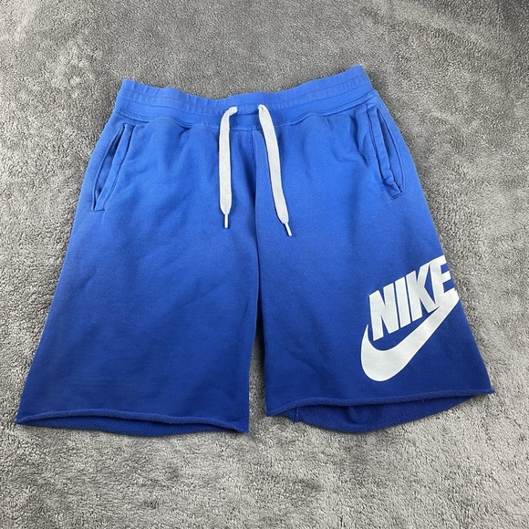 Nike Fleece Sportswear Tech Shorts Mens Large Blue - Picture 1 of 13